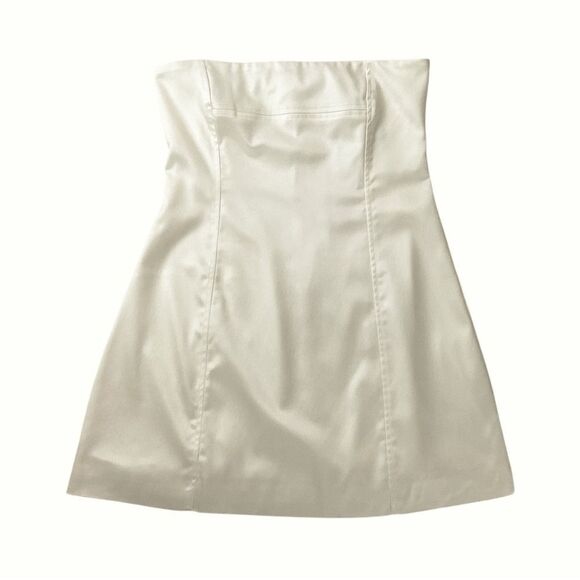 WeWoreWhat Size 4 NWT Strapless Peplum Mini Dress in Ecru Cream Ivory - Picture 5 of 12